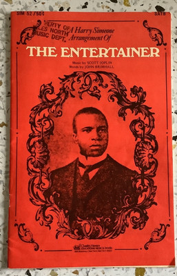 Vintage Scott Joplin - The Entertainer Sheet Music a Harry Simeone Arrangement