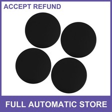 Four 50mm Black Car Wheel Center Hub Caps Emblem Badge Decal Sticker Decorations