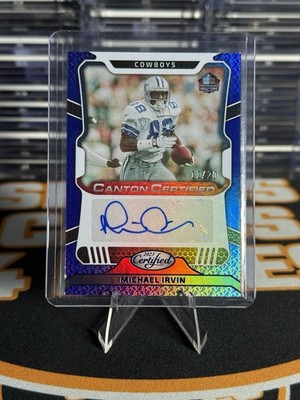   2023 Panini Certified ''Canton Certified'' Auto #CCS-MI Michael IRVIN /20  
