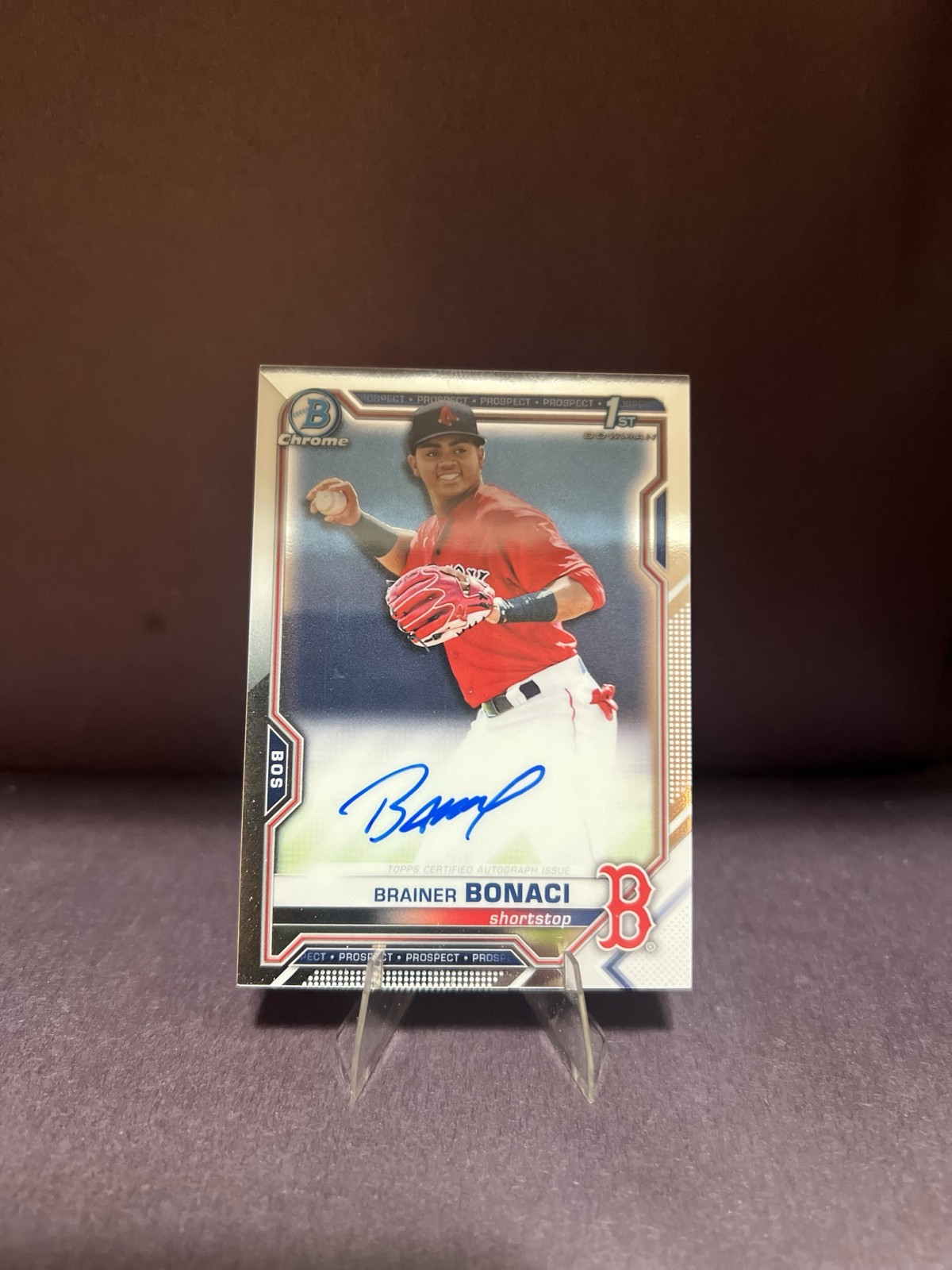 2021 Bowman - Chrome Prospects Autographs Brainer Bonaci #CPA-BB (AU, RC)