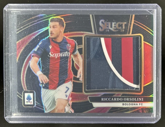 2024-25 Panini Select Serie A Riccardo Orsolini Jumbo Jersey Black #1/1 Bologna