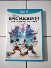 Disney Epic Mickey 2: The Power of Two. Nintendo Wii U. Opened but Never Played