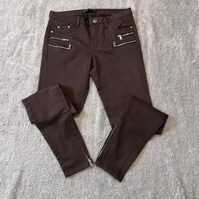 Zara Basic Z1975 Womens Brown Biker Skinny Pants Size 4