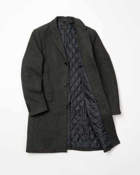 Men J. Crew Coat Grey Polyester 38 / M / 46
