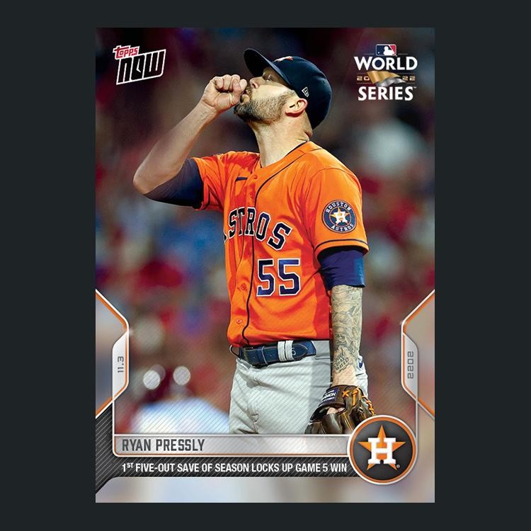 Ryan Pressly - 2022 MLB Topps Now Card 1155 - Print Run: 587 Houston Astros
