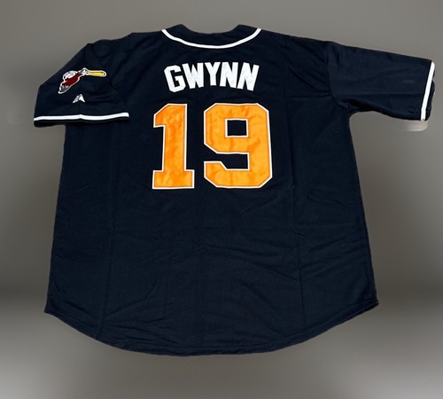 Tony Gwynn #19 San Diego Jersey Men’s XL 1998 Padres Dark Blue Retro Throwback !