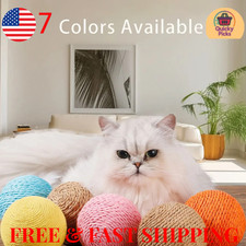 Cat Scratching Ball Kitten Sisal Rope Grinding Paws Claw Interactive Pet Toy