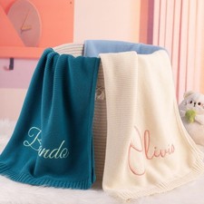 Personalized Baby Blanket, Embroidered Baby Name Blanket, Infant Blanket,