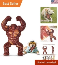 Indestructible Beef Flavor Dog Chew Toy for Aggressive Chewers - 7.5x5 Inches