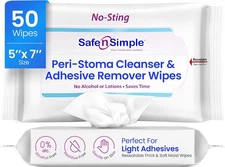 Safe n’ Simple Resealable Adhesive Remover Wipes for 50 count (Pack of 1) 