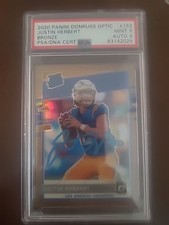 2020 Panini Donruss Optic Auto Justin Herbert #153 Bronze Prizm (RC)
