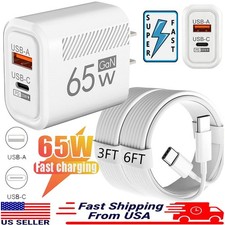 65W Super Fast Charging USB Type C Wall Charger For Samsung A07 A17 A16 A15 A26