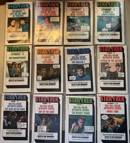 Star Trek FOTONOVEL Complete set 1-12 Bantam Paperback Book Set