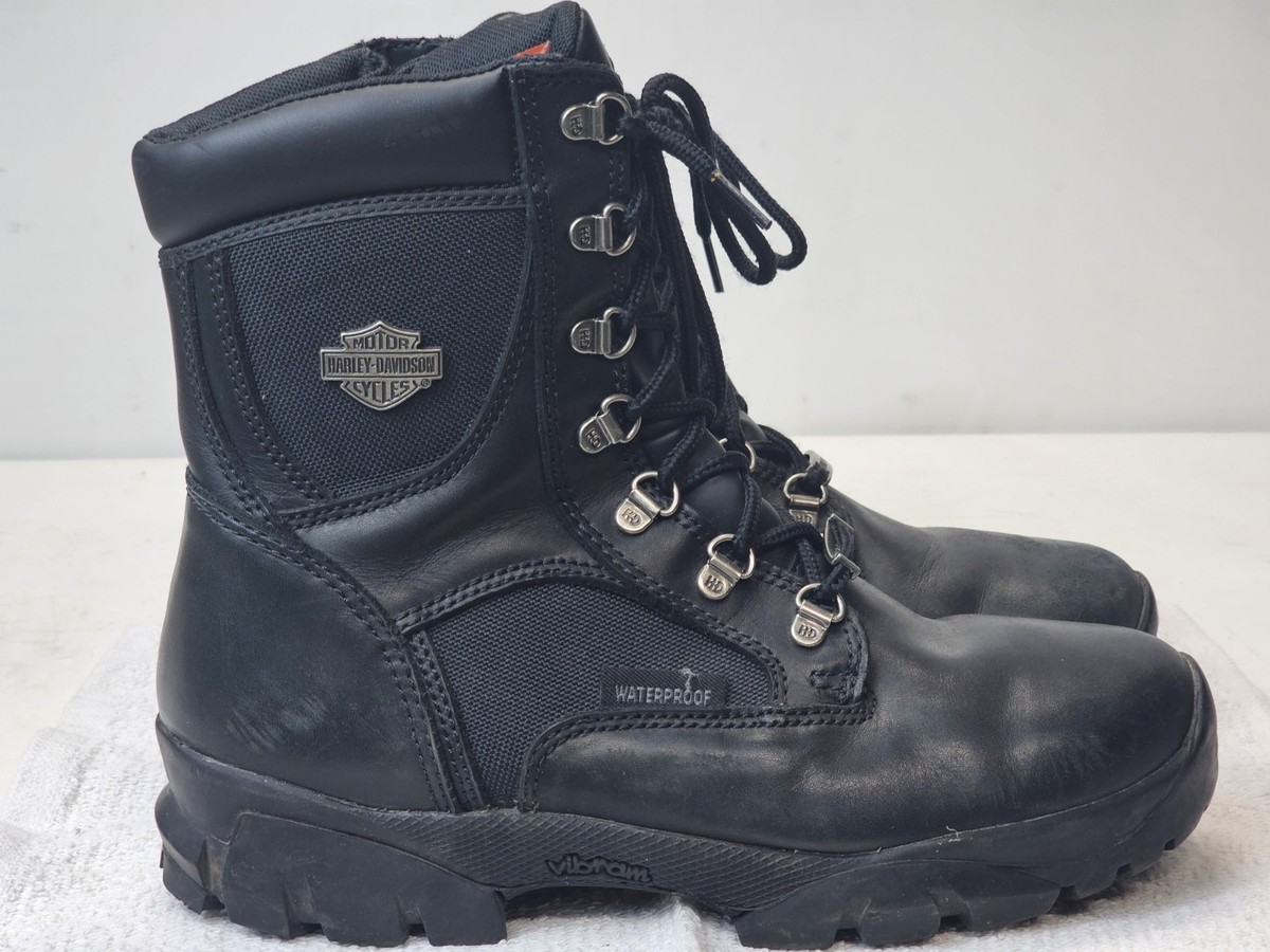 Harley Davidson Hennie Waterproof Black Motorcycle Boots 