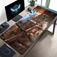 1 Large-sized Esports Gaming Mouse Pad Featuring a Warrior Walking with an Eagl