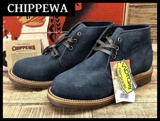 Chippewa 50s reproduction suede chukka boots, navy, size 25.0 #120805