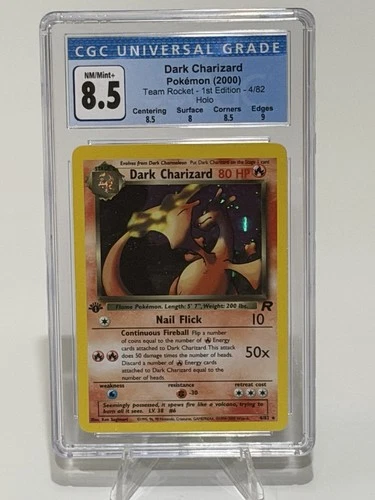 Pokemon Dark Charizard First Edition Team Rocket CGC 8.5 Holo 4/82