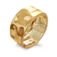 18K Gold Plated Wide Chunky Cuff Bracelets for Women Trendy Cuff Bangle Bracelet