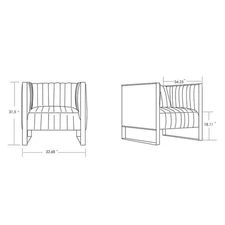 Manhattan Comfort Trillium Velvet Upholstered Accent Chair in Teal Blue