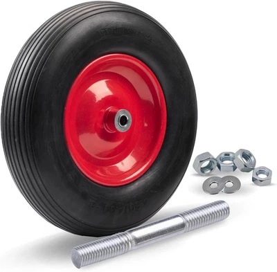 2MGOODS schubkarrenrad 4.80/4.00-8 langlebiges Schubkarrenrad aus hochwertigem vollgummi