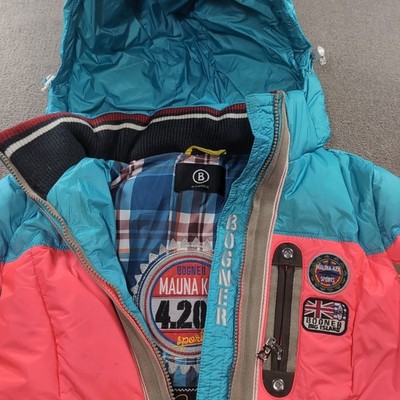 BOGNER ボグナー ドイツ製 高級ダウン スキー スノーボード 防水 38 Bogner Mauna Kea Ski Snowboard Jacket Sz US 8 Eu 38 73497 Blue