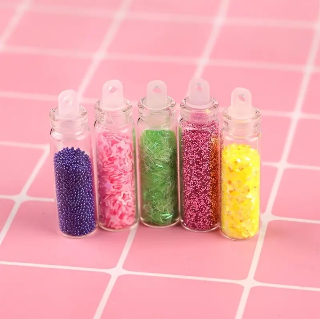 Nail Glitter Sequins Hexagonal Set