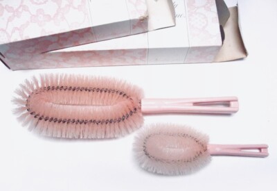 New Vintage STANLEY Lady Catherine Clothes Brush & Travel Brush 3039 / 3040 PINK