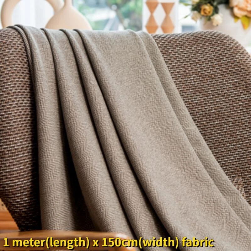 Ткань в елочку из шерстяной смеси толщиной 1,3 мм для рукоделия для шитья пальто сделай сам 1 мX150 см - Изображение 3 из 4