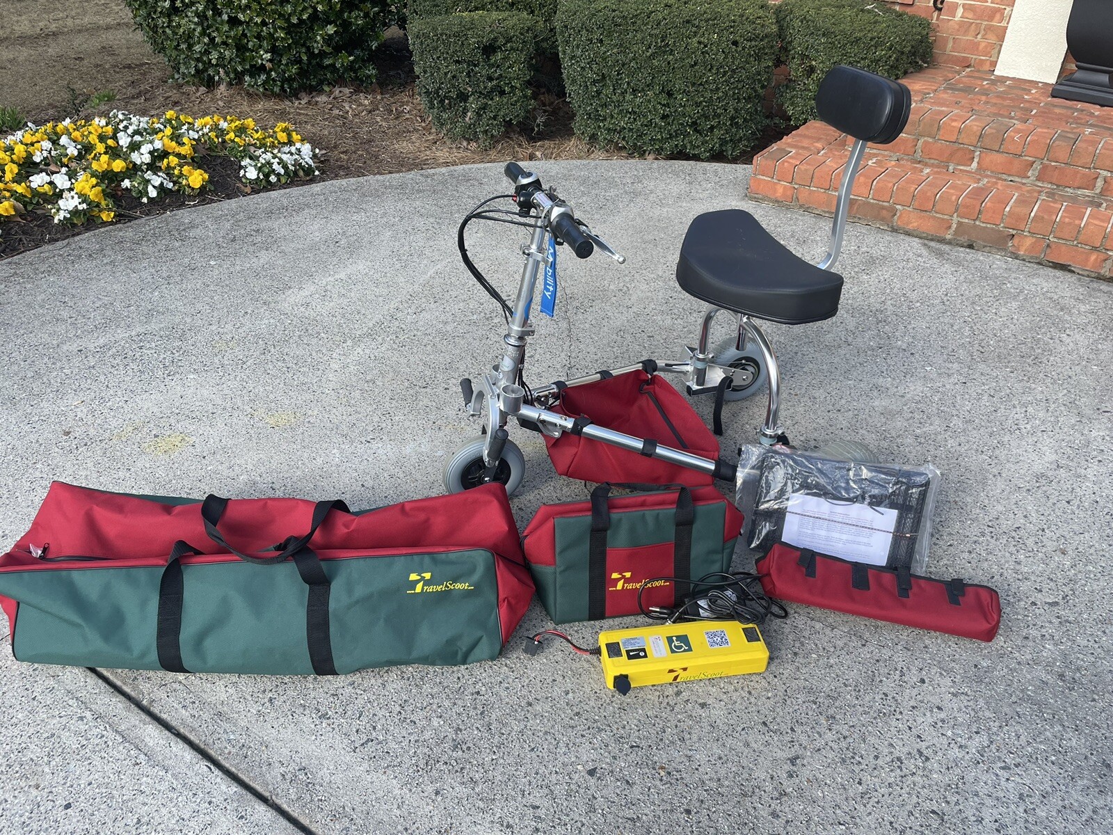 TravelScoot Deluxe BeltDrive light weight mobility scooter, battery