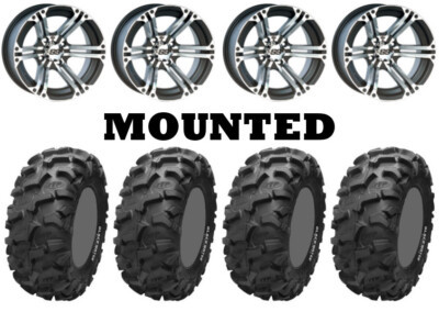 Kit 4 ITP Blackwater Evolution Tires 28x10-12 on ITP SS212 Machined Wheels TER