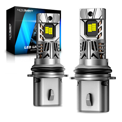 NOVSIGHT 9004 HB1 LED Headlight Bulbs High Low Beam Super Bright 20000LM 6500K