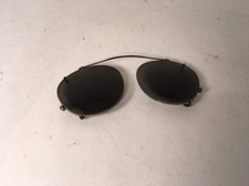 Vtg Bugle Boy Gold Matt Black Clip on Eyeglasses Sunglasses Frames