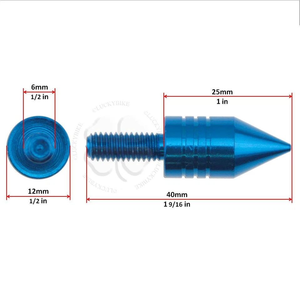 10x Kit de pernos de espiga para parabrisas azul CBR GSXR perno M6 x 1,25p carenado de tuerca Foto 2 de 3