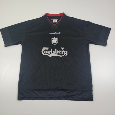 Vintage 2000-2002 Liverpool FC Reebok Black Jersey UK Made Size Medium |  eBay