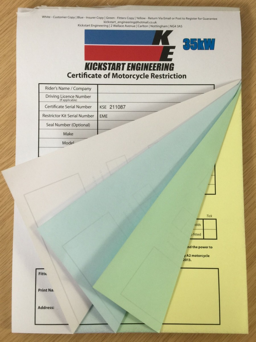 Ducati 600 SS A2 Restrictor Kit 35kW 47 bhp DVSA RSA Approved