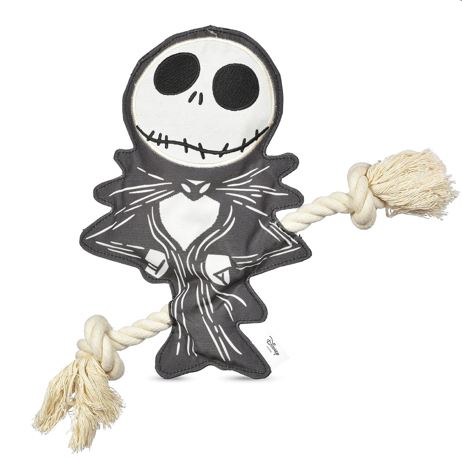 Disney Jack Skellington Flattie with Rope Dog Toy International