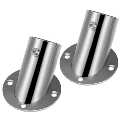 2PCS Closet Socket Bracket Closet Pole Closet Rod Support Rod End Holder