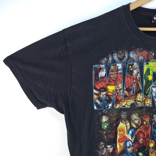 VTG Mad Engine Civil War Graphic T Shirt Mens XXL Marvel Comics Y2K Colorful - Picture 9 of 16