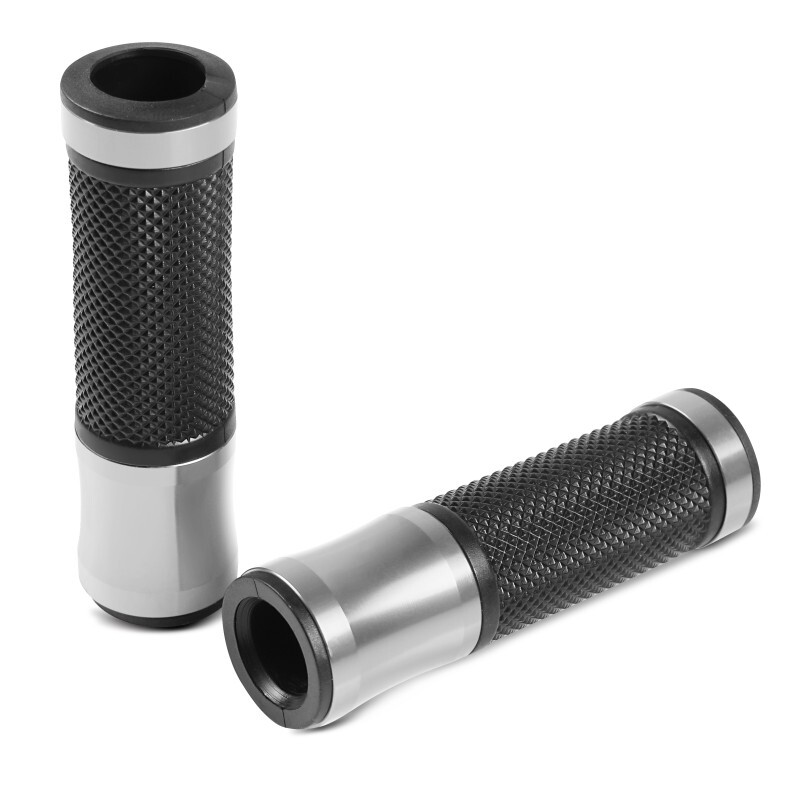 Handlebar Grips Motea 4X silver 22m, for Motorcycle, scooter