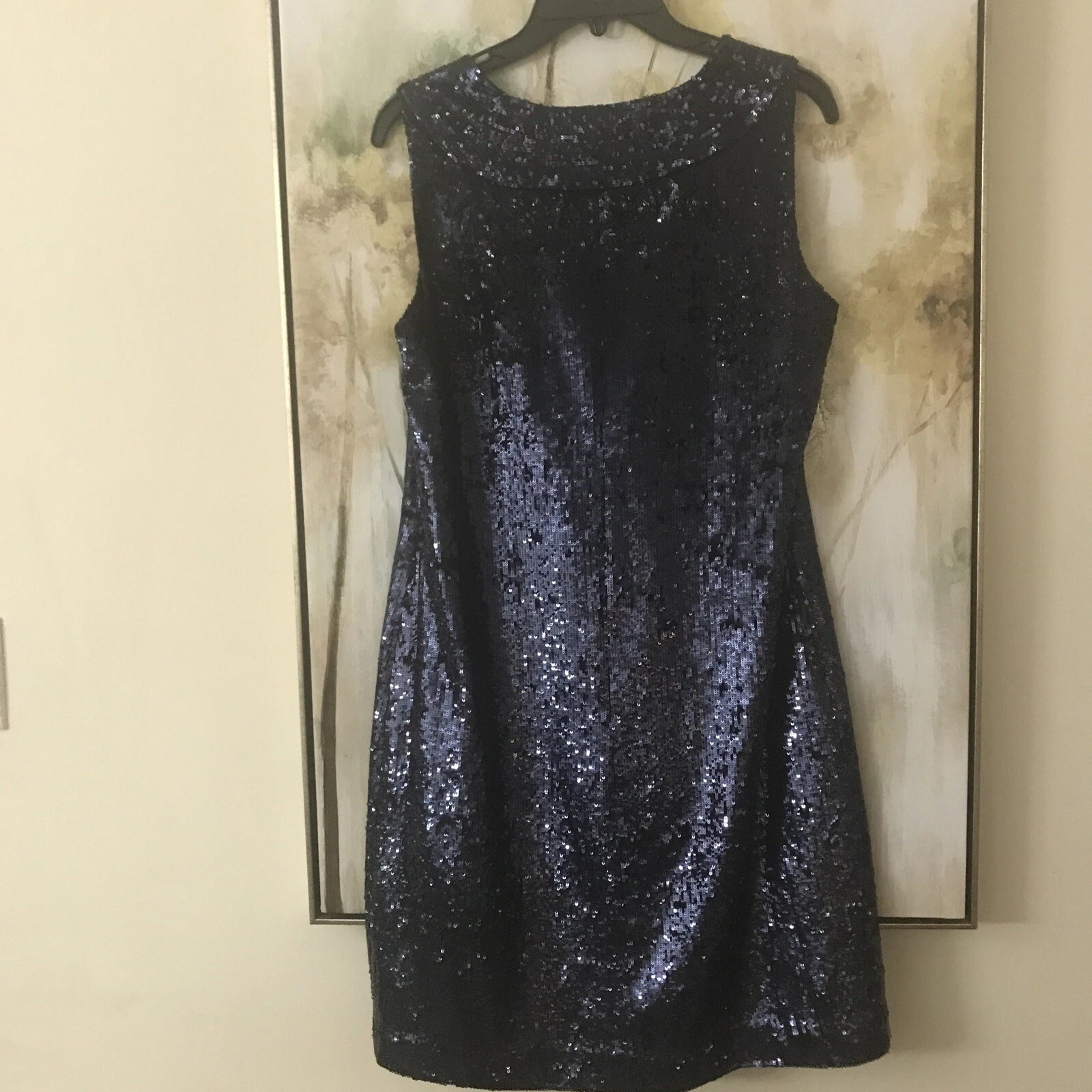 Abito Tory Burch blu navy paillettes festa elegante us intime ottimeioni condi donnaa ta