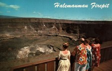 Halemaumau Fire Pit Kilauea Volcano Hawaii Vintage Postcard Unposted