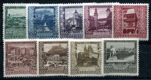AUSTRIA 1923 433-441 * SET COUNTRY CAPITALS (09550 - Picture 1 of 2