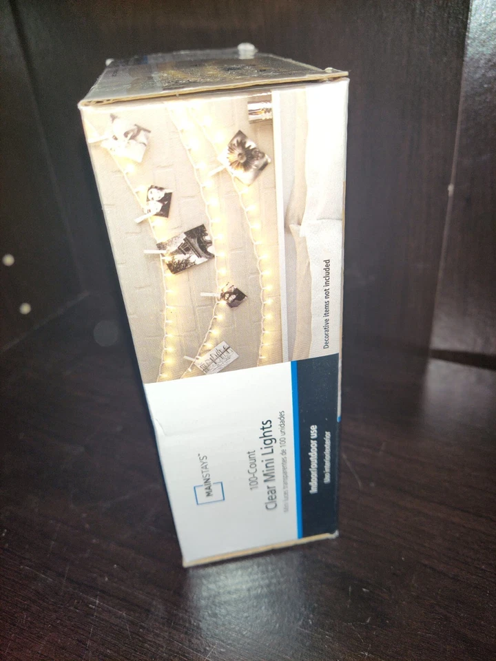 ✅ 100-Count Clear Mini Lights White Wire Indoor/Outdoor nob 22.5 ft total length - Image 3 of 4