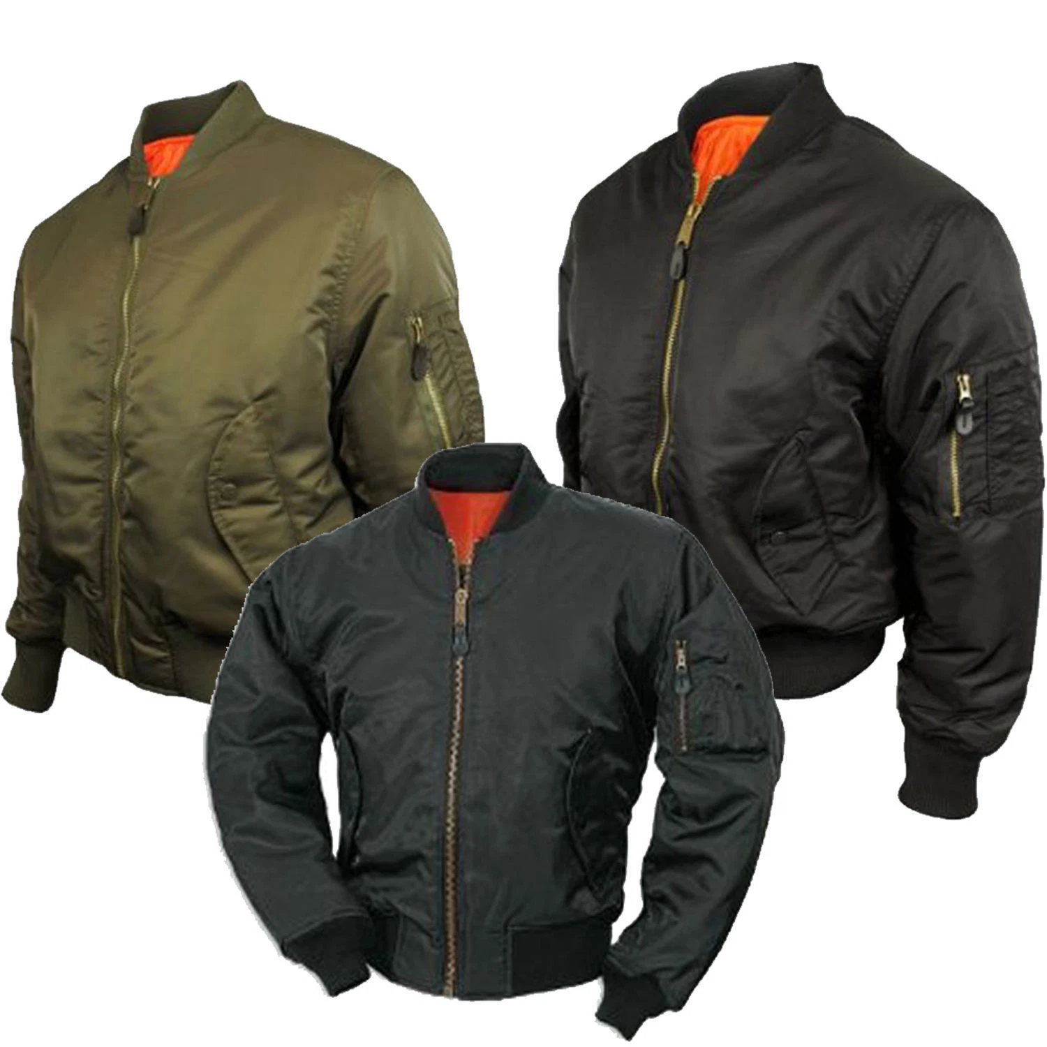Mens Bomber Jacket MA1 Army Pilot Biker Military Security Padded Harrington Coat
Opens in a new wind