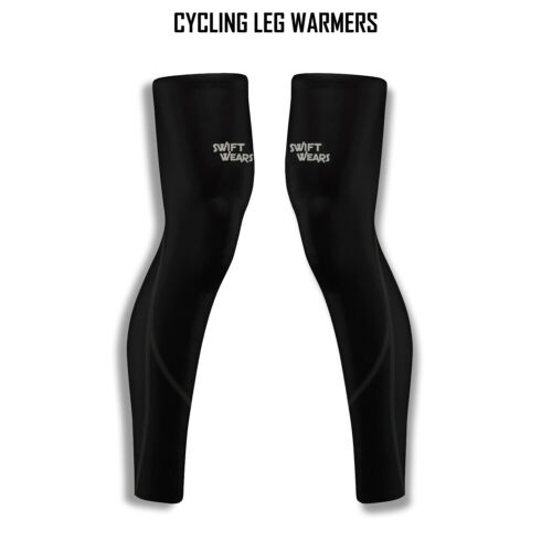 Cyclisme réchauffe-jambes hiver course thermique cycle genou noir chaussettes de course polaire - Photo 1 sur 7