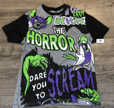 Men Disney Parks Halloween Villains IAGO Banzai EELs 2019 Shirt L Gr8t 4 Party! 