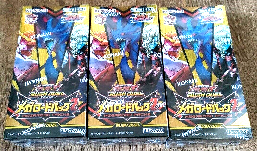 3 Box Set Yugioh Rush Duel Megaroad Pack 2 Japan Japanese NEW Mega