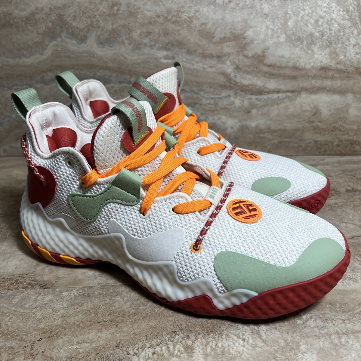 Adidas Harden Vol. 6 Wonder White Lime Amber Basketball  display picture 2