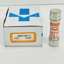 Box of 10 Gould Shawmut A2Y15 Type 1 Amp-Trap Fuse 15A 250Vac 600Vdc ~NEW~