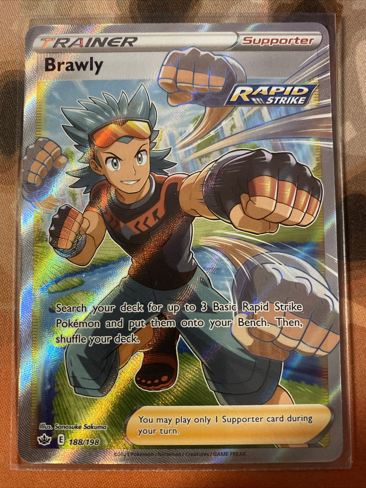 Brawly (Full Art) 188/198 Pokemon Chilling Reign NM Pack Fresh